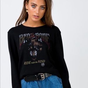 Princess Polly Thrills Bad to the Bone Waffle Tee